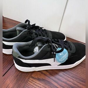 Puma Mens C-Skate Mix Suede Sneaker Shoes White Gray Green Size 10